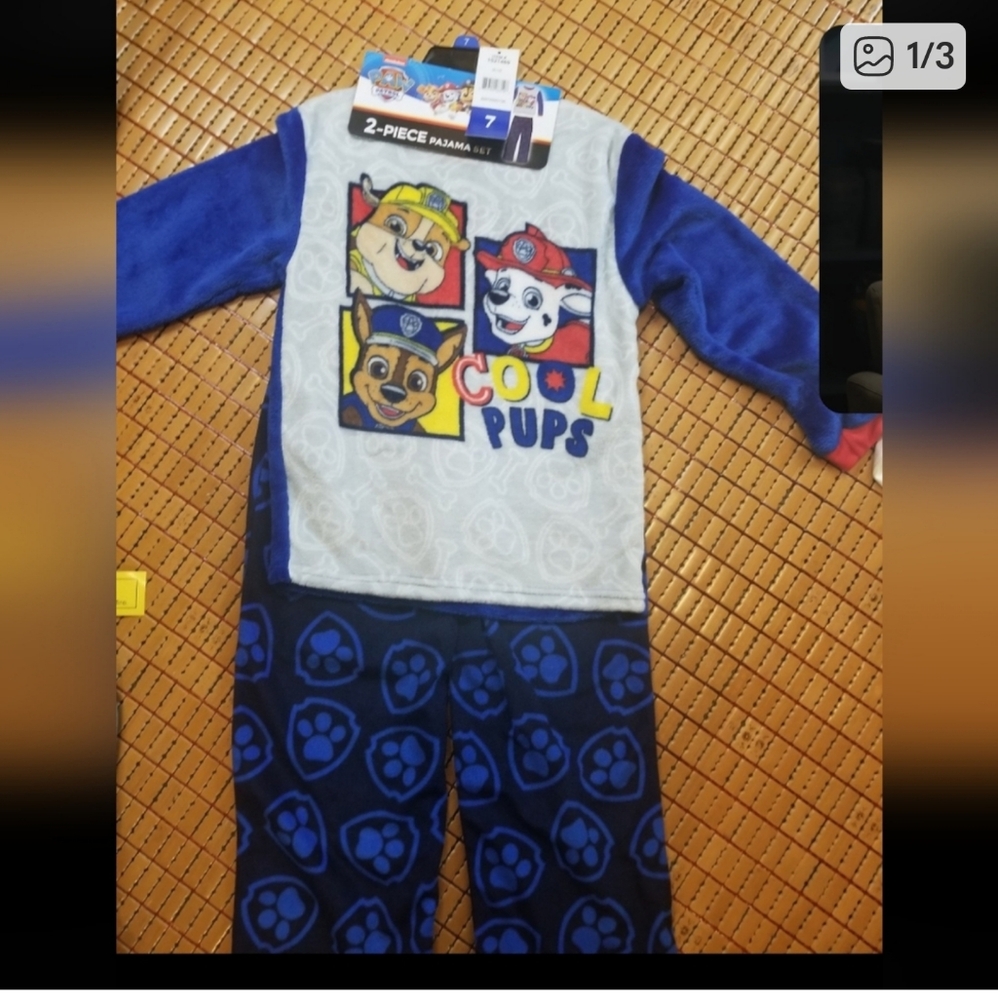 Pajamas paw patrol super soft pajama set, Nwt